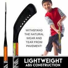 Franklin Sports  Street Hockey Stick Set - Includes 2 Youth Street Hockey Sticks + (1) Outdoor Roller Hockey Ball - Perfect Hockey Starter Set for - NaranjaAzul - Ver 4