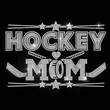 MAYJOYDIY Hockey MOM Rhinestone Iron on Hotfix Star Heart Pattern Bling DIY Patch Repair Field Hockey Stick Sparkle Hot Fix Aplique para playera chamarra jeans manualidades accesorio de ropa - MAMÁ DE HOCKEY - Ver 1
