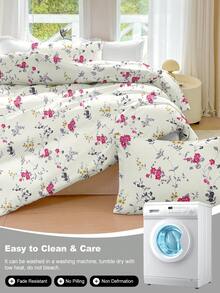 Bộ 3 ga trải giường họa tiết hoa, chất liệu microfiber cao cấp siêu mềm mại, thoáng khí, đa năng sử dụng được cả bốn mùa, có thể giặt máy, chống phai màu, không xù lông, không co rút, không nhăn, phong cách trang trí phòng ngủ Boho/Farmhouse/Modern Minimalist, dễ bảo quản, phù hợp với giường cỡ King/Queen/Full/Twin, lý tưởng cho nhà ở, ký túc xá, căn hộ, phòng khách, nhà nghỉ dưỡng và làm quà tặng. - Nhiều màu - Xem 10