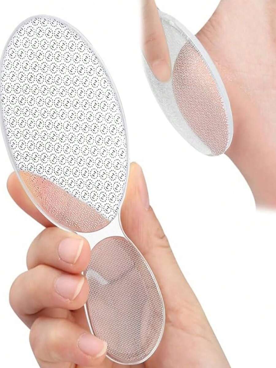 1 件装纳米玻璃足锉 - 纳米玻璃双头足锉，有效去除死皮和老茧，高效去除脚后跟角质，打造光滑双足，手动修脚磨砂器