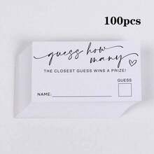 100/50/30 Pcs Game Cards, How Many Cards, Suitable For Bridal Shower, Birthday Party, Simple Bridal Shower, Wedding Gift, Bachelorette Party, Bridal Shower Game Idea - White - View 12