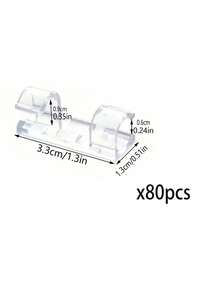 200 Stücke/160 Stücke/80 Stücke/20 Stücke transparente selbstklebende Kabelbinder, Kabeldurchführungen, Weihnachtsbeleuchtungsclips, Kabelorganizer, Außenbeleuchtungsclips - Klebrige Kabelmanagement-Clips, geeignet für Zuhause, Büro, Auto, Schreibtisch, Möbel, Bürotrennwände, Nachttisch, Bürozubehör für Herren, kreative Weihnachtsgeschenke für Damen, Vater, Mutter - Transparent - Übersicht 11