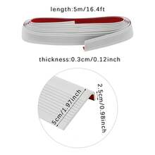 YUNRUX Non-Slip Stair Nosing, Self-Adhesive Stair Nosing, Step Nosing Description - White - View 10