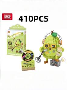 商业街系列积木套装，装饰品，成人积木套装，城市街景商店积木，迷你DIY积木模型MOC建筑玩具，包含冰淇淋店、咖啡馆、照相馆、花店、汉堡店、炸鸡店、奶茶店、蛋糕店，DIY创意家居装饰摆件，DIY益智玩具，复活节、生日、圣诞节礼物 - 彩色 - 查看 2