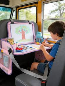 1 szt. przenośna tablica do rysowania dla dzieci, zmywalna tablica do rysowania dla dzieci, tacka do tablicy suchościeralnej montowana w samochodzie