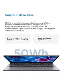 Lenovo 2025 新款聯想 小型新14c SE高效能輕薄本筆記型電腦 R7-8745HS 16G 512G 標配 - 灰色 - 查看 9
