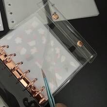 10pcs A8/M5/A7/A6 PET Loose Leaf Baffle, Double-Sided Film Notebook Washi Tape Collection, Journal Book Stickers Storage Organizer, DIY Junk Journaling Refill Parts