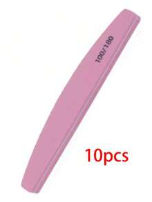 Bộ 10 dũa móng tay và khối đánh bóng bằng mút xốp, hai mặt, độ nhám 100/180, dụng cụ làm móng chuyên nghiệp để tạo hình và đánh bóng móng. - Nhiều màu - Xem 18