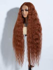 NOBLE Tóc giả dài 42 inch kiểu sóng lơi, chất liệu tổng hợp, dành cho nữ, kiểu tóc ombre vàng hoe, sóng nước, xoăn dài, thích hợp cho cosplay. - Nhiều màu - Xem 2