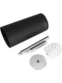EstiloEBTOOLS Cepillo De Inodoro De Acero Inoxidable, Conjunto De Soporte De Cepillo De Limpieza Para Fregar El Inodoro Del BañO Para Home Hotel (Negro)VersióN Mejorada - 1 - Ver 7