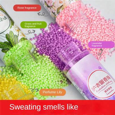 2 pieza Perlas de fragancia para detergente para ropa, perlas de fragancia de larga duración para el hogar, perlas para el cuidado de telas, eliminador de ácaros, potenciador de fragancia, cápsulas de detergente para ropa