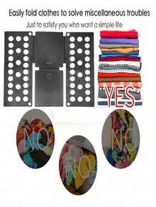 1个可折叠晾衣板，T恤收纳架，塑料洗衣夹，适用于家用T恤、衬衫、裤子，易于使用的T恤折叠板 - 非常适合洗衣和收纳 - 成人适用 - 彩色 - 查看 8