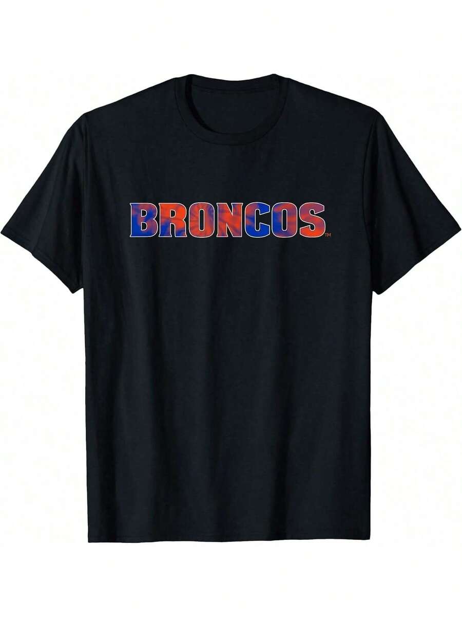 Boise State University BSU Broncos Tie-Dye T-Shirt - 黑色 - 查看 1