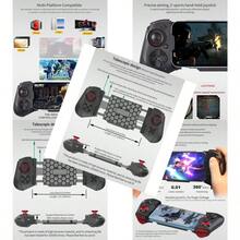 Joso Mobile Game Controller for  Android PC Steam Direct Play 15 Hours Playtime Phone Controller Gamepad Joystick for  14 13 12 Pro Max Galaxy S23 S22  iPad Tablet MFi Games-0003 - Negro - - Ver 1