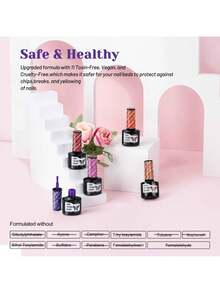 Gel Nail Polish Kit With Nail Curing Light, 40PCS Semi-Permanent Poly Gel Nail Kit, Summer Yellow Pink Glitter Fluorescent Nail Gel, DIY Salon Manicure Tools, Graduation Gifts For Women - 查看 6