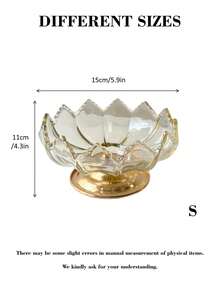 1pc Premium Metal & Glass Crescent Moon Shaped Candy/Fruit Bowl. Non-Slip And Scratch-Resistant Design, Suitable For Placing In The Living Room, Holiday Dining Table Or Restaurant Table. - Gold - View 9