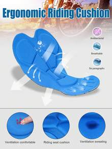 男士骑行短裤，透气速干内裤短裤，适合夏季户外骑行和山地骑行。 - 藍色 - 查看 4