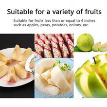 TendenciaRebanador Manzana Grande 12 Cuchillas Cortador Manzanas PlateadoCalidad premium - Plateado - Ver 6