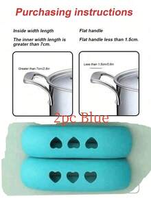 2pcs Silicone Pot Handle Cover, Creative Hollow Out Heart Detail Anti-Scald Anti-Slip Pot Handle Protector For Kitchen/Kitchen Gadgets/Oven Mitts & Potholders/Kitchen Accessories/Kitchen/Holiday Essentials/Home/Camping - Multicolor - View 15
