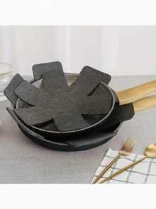 12pcs High Quality Felt Pads, Designed To Protect Cookware - With Non-Stick And Scratch-Resistant Properties, Heat-Resistant. Ideal For Storing Utensils, Glassware, Baking Trays And Plates - Sturdy Non-Slip Storage Rack.