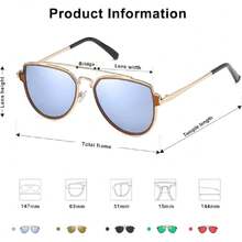 SojoS Gafas De Sol Hombres Mujeres Polarizado Aviador Doble Puente SJ1051,37281941 - Verde Oscuro - Ver 2