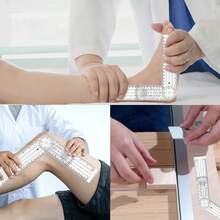 2 transportadores de ángulos para escuela goniómetros de fisioterapia Protractor School PVC médico de 360° ángulo transparente regla de ángulo para trabajo en casa terapia deportiva médicos - como en la foto - Ver 6
