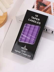 每盒10支，高16厘米，直型蜡烛，燃烧时间2小时，无香型，适用于室内/室外使用，可用作应急照明、婚礼、教堂、节日、生日派对和聚会装饰。 - 彩色 - 查看 13