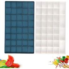 Paleta de Pintura de Plástico con Tapa Suave, Caja de Paleta de Acuarela Portátil Rectangular, Estuche Dispensador de Pintura de Plástico para Acuarela (36 Rejillas),37268010 - Multicolor - Ver 1