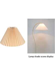 2个布艺褶皱灯罩，适用于酒店、民宿、卧室装饰，可作落地灯、壁灯、台灯灯罩使用，可拆卸布艺灯罩，褶皱设计，尺寸：2.95英寸 x 9.65英寸 x 6.3英寸 - 彩色 - 查看 6