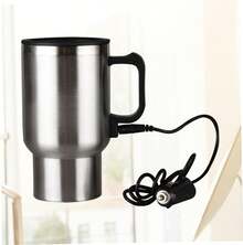 Eléctrico para Auto Acero Inoxidable y Plástico Taza Térmica Grande con Función de Calentamiento Rápido y Tapa para Largos y Uso Vehículo - 1 - Ver 9