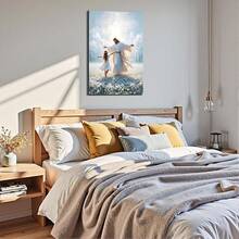 Arte de pared de niña cristiana, imagen de Jesús y mujer, pintura inspiradora, póster cristiano, impresión de obra de arte para la decoración de la pared de la sala de estar, dormitorio, iglesia y hogar, P5 cuadros decorativos para sala, póster, con marco, pósters, cuadros para la pared, marcos para cuadros, cuadro, Virgen de Guadalupe, salas - transparente - Ver 5