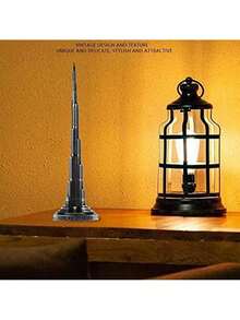 EstiloHztyyier Estatuilla De Adornos De Metal, Torre De Dubai Estatua Creativa Para Soldar A Mano DecoracióN Para El Hogar ArtesaníA Del Arte RegalosVersióN Mejorada - 1 - Ver 2