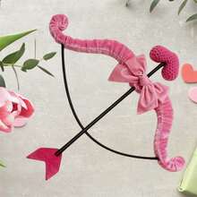 Heart Cupid Bow And Arrow Set Valentine's Day Costume Accessories Cosplay Photo Props For Women - Pink - View 5