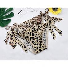 Women Silk Panties Lightweight Briefs Smooth Breathable Satin Bikini,Sexyys Tie-Side Underwear Daily Fit Comfort,Leopard#1 - 豹子#1 - 查看 8