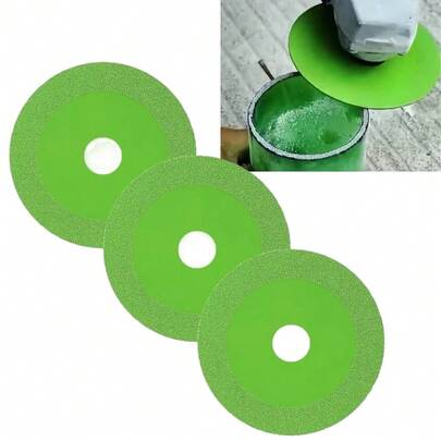 Glass Cutting Disc, Angle Grinder Cutting Disc, Tile Slotter, Edge Trimming And Chamfering Cutter, Tile Ceramic Saw Blade, Multi-Purpose Steel Saw Blade, Suitable For Tiles, Bottles And Composite Flooring, Glass Cutting Tool