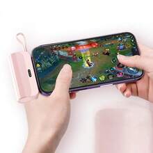 Mini 10000mAh 2-In-1 Portable Charger With Wireless Charging Compatible With IPhone/Type-C - 白色的 - 查看 6
