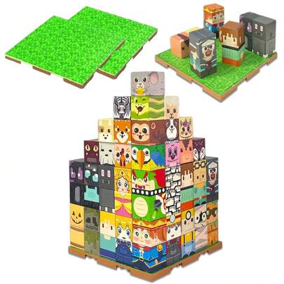 Magnetic Base Plate Variety Baseplates Match Magnetic Building Blocks Toys ,Outdoor Learning Puzzle Toy,Gifts For Children, Magnet Building Blocks For Kids, Girls & Boys, Sensory - Montessori - Autism -DIY Magnetic Building Blocks For Boys And Girls Children Gift.(Suitable For Ages 3+)