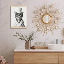 Lindo póster de arte mural de nutria de mar bañándose, arte mural en lienzo de nutria floral estética japonesa vintage para decoración de baño, inodoro y aseo en casa, cuadros decorativos para sala, póster, con marco, pósteres, cuadros para la pared, marcos para cuadros, cuadro, virgen de guadalupe, salas - transparente - Ver 5