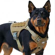 Arnés táctico para Perros, sin tirones arnés Ajustable para Mascotas Impermeable y cómodo arnés para Perros Military Patrol K9 con Lineas Reflecantes,37283230 - Púrpura malva - Ver 1