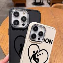 Resistente a quedas amor atenção UV impressão silicone macio plating metálico Capinha Capa Para Apple i p h o n e 11 12 13 14 15 16 17 pro max 14 15 16 PLUS 17 AIR x xr xs max anti-impacto design minimalista protetora minimalista antiarranhões que se encaixa perfeitamente cases P10980