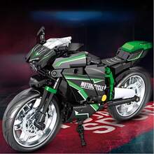 723pcs/331pcs Vintage Motorcycle Model Building Blocks, Office Decor Display, Art Collection, Holiday Surprise, Valentine's Day Gift, Birthday Gift