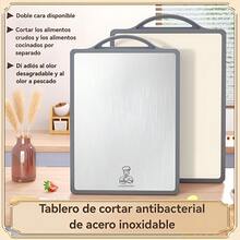 TendenciaTabla De Cocina Aceros Inoxidables Antibacteriano Dos Caras Geométrico PlateadoCalidad premium - 1 - Ver 3