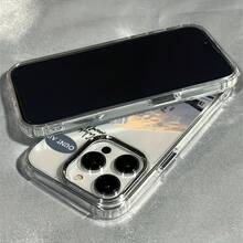 Funda para teléfono: Marco de inglés al pie del Monte , transparente de lujo, compatible con iPhone 16 Pro Max/15 Plus/14/13/12/11/XS/8/7/6, diseño creativo y tierno de dibujos animados, regalo para parejas, novio y novia, funda protectora de - Color 1 - Ver 3
