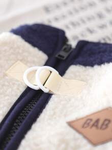 1pc Thermal Lined Warm Stand Collar Pet Clothes, Zip-Up Design, Autumn/Winter, Suitable For Dogs Like Poodle And Teddy Bear - Multicolor - View 6