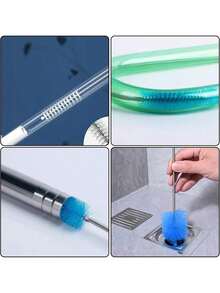 Estilo61 PulgadasLimpiador De Nailon De Doble Extremo,Cepillo Para Polvo De Drenaje Flexible De Acero,Manguera EláStica Botella De Limpieza Cepillos 2 Cepillos De PajaVersióN Mejorada - 1 - Ver 7
