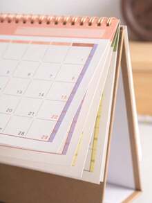 1 pezzo Calendario da scrivania novità 2026, con rilegatura a spirale, portatile e pieghevole - Calendario da scrivania, memo e scrittura, decorazione per la scrivania a scuola e in ufficio, elementi essenziali per la casa e l'ufficio, regalo a sorpresa per gli amici - Multicolore - Visualizzare 7