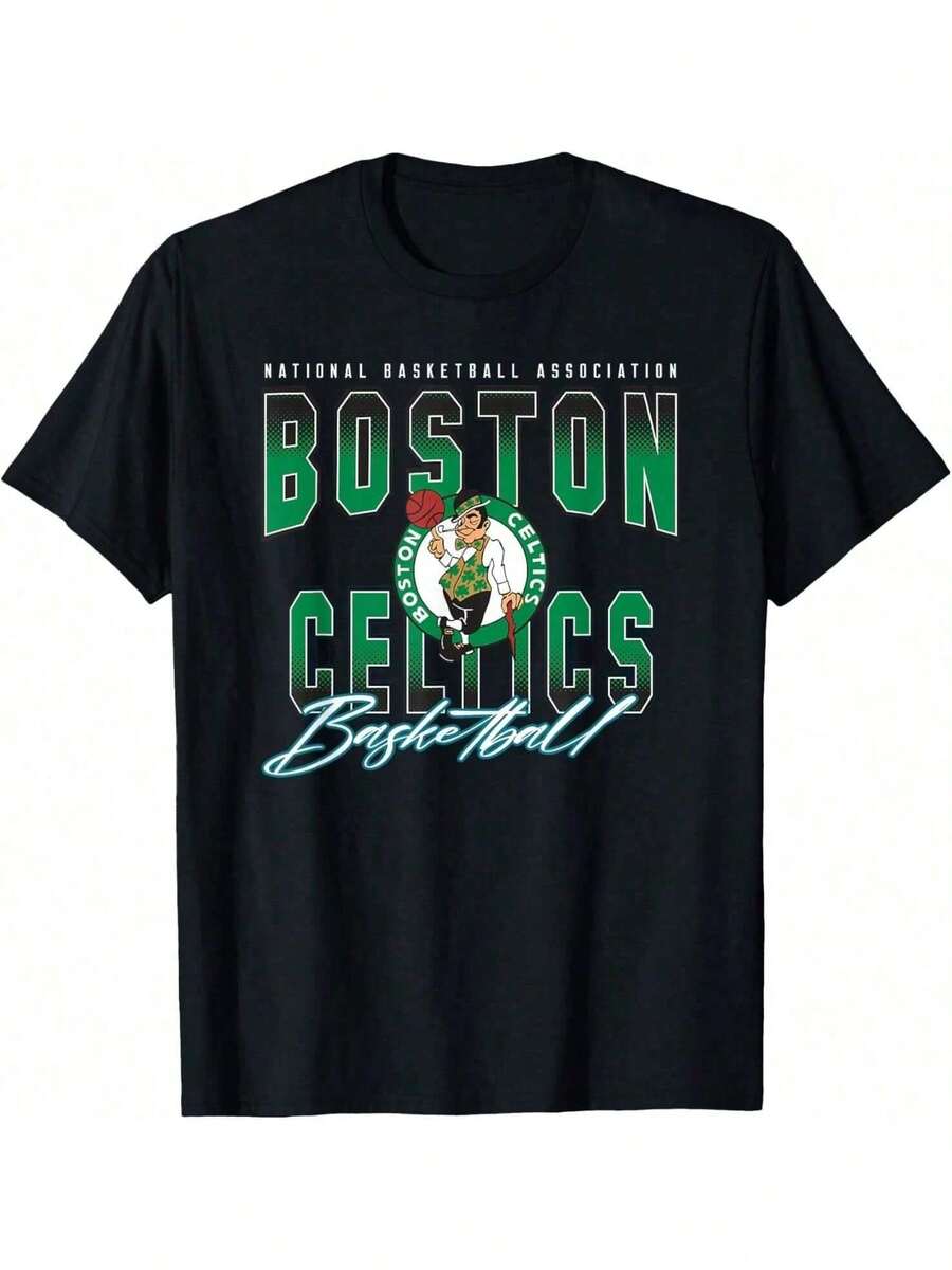 Celtics Fade Out T-Shirt - Black - View 1