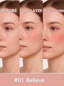 FV High-Pigment Liquid Blush, Long-Lasting & Buildable, Lightweight Blendable Texture For Natural Dewy Makeup Look, Rare Brand Cosmetics, Ideal For Women & Girls, Perfect Winter Choice, Y2K Fashion, Great Birthday & Christmas Gift, Party Essential, Best Color - 相信 - 查看 3