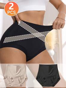 2件/套 提臀收腹无痕塑身内裤 - 彩色 - 查看 10