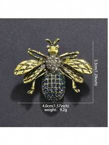 Luxury Crystal Bee Brooch - Sparkling Crystal Insect Badge With Animal Shape Design, Perfect Fashion Accessory For Suits, Outfits And Formal Events - Unisex, Exquisite And Unique Brooch For Daily Wear - Multicolor - View 7